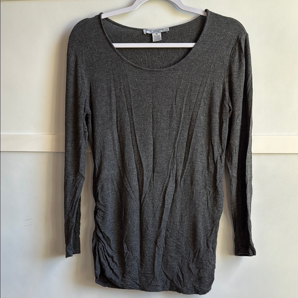 Women's Gray Long Sleeve Top